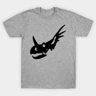 Styracosaurus skull - black T-Shirt